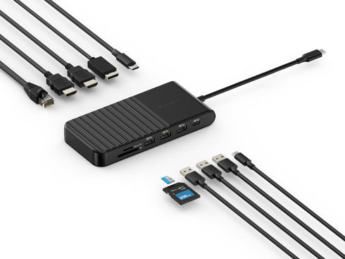 UH1510P EQ USB-C 5Gbps Triple Video Driverless Mobile Dock – 85W Pass-Through Power – DP/HDMI