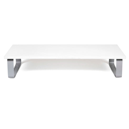 Slim Extra Wide Monitor Stand White