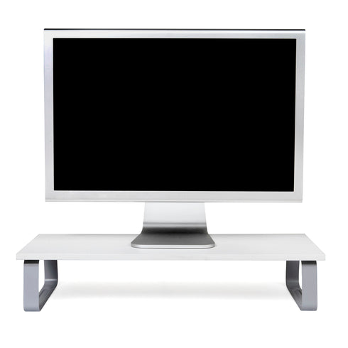 Slim Extra Wide Monitor Stand White
