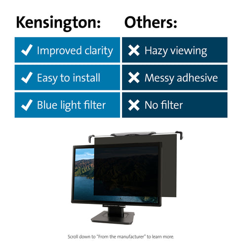 FS270 Snap2™ Privacy Screen for 25”-27” Widescreen Monitors (16:9 / 16:10)