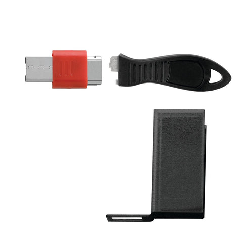USB Port Blocker + Horizontal Cable Guard