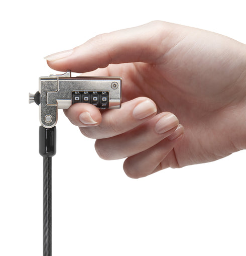 Slim N17 Serialised Combination Laptop Lock for Wedge-Shaped Slots