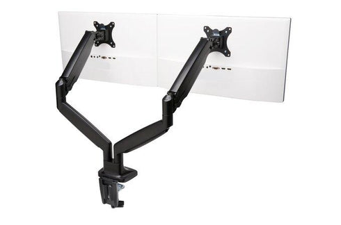 SmartFit® One-Touch Height Adjustable Dual Monitor Arm - Black