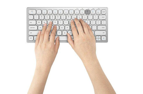 Multi-Device Dual Wireless Compact Keyboard