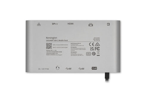 UH1440P USB-C 5Gbps Dual Video Driverless Mobile Dock – 85W Pass-Through Power – DP/HDMI/VGA